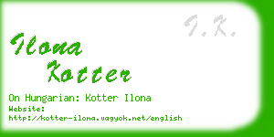 ilona kotter business card